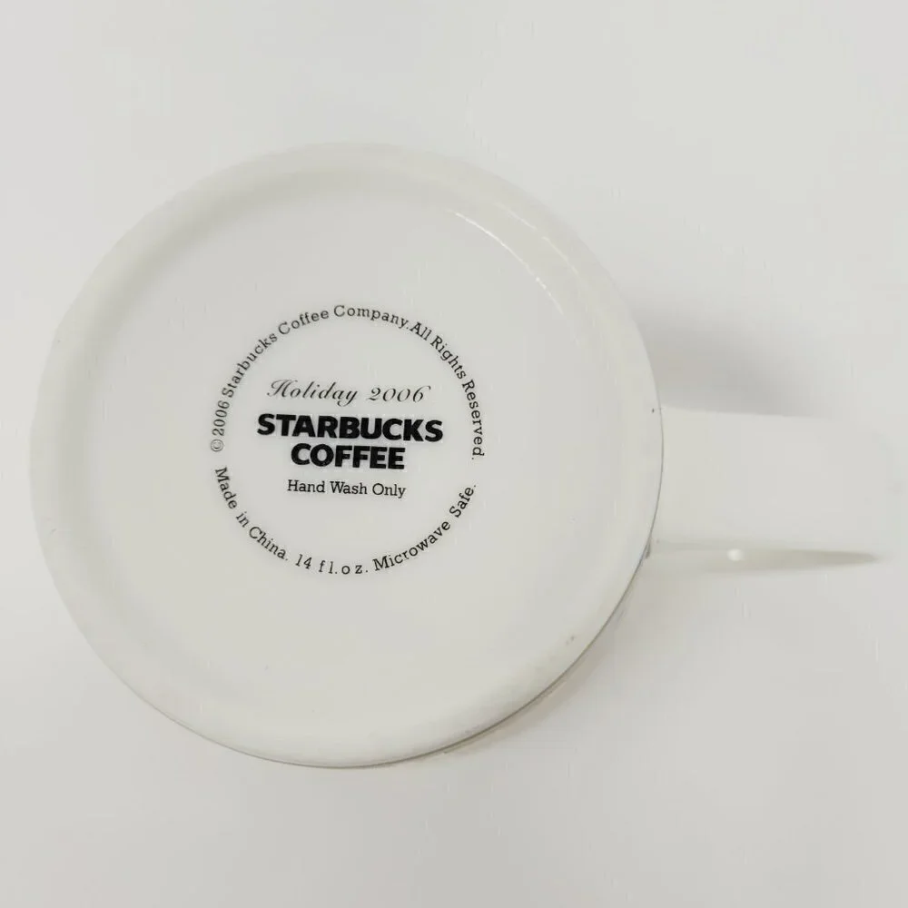 Starbucks Holiday 2006 Gold Foil NOEL Coffee Mug